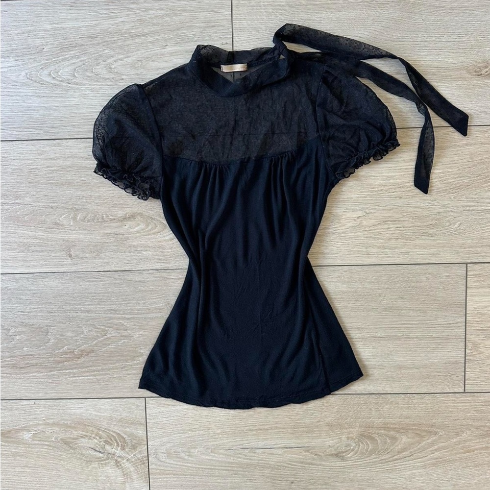 2000s Gossip Girl Black Women's Top